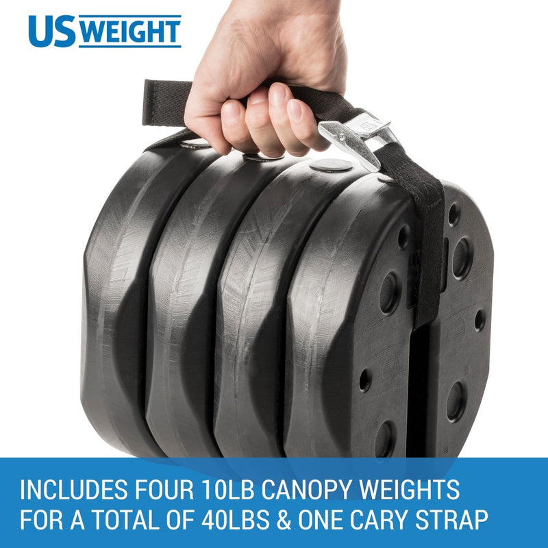 Tailgater Canopy Weights - 40lb Set with Carry Strap