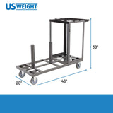 US Weight Statesman Stanchion Cart Kit – Cart With 12 Stanchions - Multiple Options