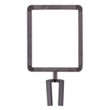 Plastic Stanchion Sign Holder with Plexiglass Covers for USW ChainBoss, Sentry & Sentry PLUS Stanchions