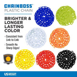 US Weight 2-Inch x 10-Foot Outdoor Plastic Safety Chain UV Resistant Crowd Control Barrier