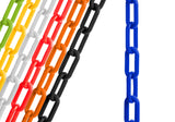 US Weight 2-Inch x 100-Foot Outdoor Plastic Safety Chain UV Resistant Crowd Control Barrier