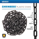 US Weight Made in USA 2" x 25' Plastic Safety Chain With SunShield UV Resistant Technology