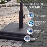 US Weight New 40 Pound Umbrella Base With Stem