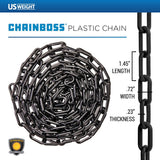 US Weight Made in USA 1.5" x 50' Plastic Safety Chain With SunShield UV Resistant Technology