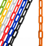 US Weight Made in USA 2" x 500' Plastic Safety Chain With SunShield UV Resistant Technology