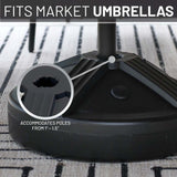 US Weight Durable 50LB Prefilled Umbrella Base for Patio Table