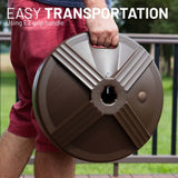 US Weight 50-Pound Durable Concrete Pre-Filled Patio Table Weighted Umbrella Base Stand