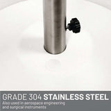 US Weight 80-Pound Heavy Duty Pre-filled Freestanding Patio Table Weighted Umbrella Base Stand