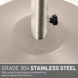 US Weight 80-Pound Heavy Duty Pre-filled Freestanding Patio Table Weighted Umbrella Base Stand
