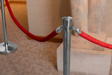 Single Velvet Rope Accessory for Crowd Control Stanchions - 6', Red