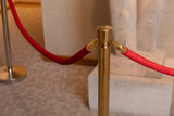 Single Velvet Rope Accessory for Crowd Control Stanchions - 6', Red