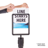Us Weight Plastic Stanchion Sign Holder with Plexiglass Covers for USW ChainBoss, Sentry & Sentry PLUS Stanchions