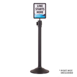 Us Weight Plastic Stanchion Sign Holder with Plexiglass Covers for USW ChainBoss, Sentry & Sentry PLUS Stanchions