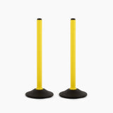 US Weight ChainBoss Yellow Fillable Crowd Control Plastic Stanchions With 10' of Plastic Chain