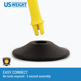 US Weight ChainBoss Yellow Stanchion - Fillable Base