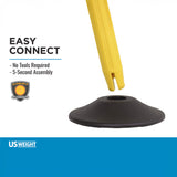 US Weight ChainBoss Stanchion - Yellow Stanchion - Prefilled Base
