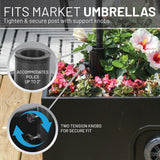 US Weight Decorative Umbrella Base Planter Box