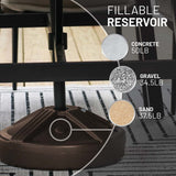 US Weight Durable 50LB Capacity Fillable Umbrella Base for Patio Table