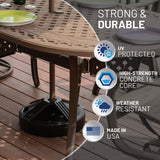 US Weight Durable 50LB Capacity Fillable Umbrella Base for Patio Table