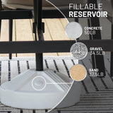 US Weight Durable 50LB Capacity Fillable Umbrella Base for Patio Table