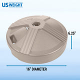 US Weight Durable 50LB Capacity Fillable Umbrella Base for Patio Table