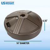 US Weight Durable 50LB Capacity Fillable Umbrella Base for Patio Table