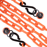 US Weight Loading Dock Kit with Magnetic Wall Rings, 10 FT of Orange Chain and S-Hooks