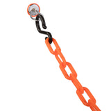 US Weight Loading Dock Kit with Magnetic Wall Rings, 10 FT of Orange Chain and S-Hooks