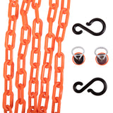 US Weight Loading Dock Kit with Magnetic Wall Rings, 10 FT of Orange Chain and S-Hooks