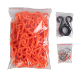 US Weight Loading Dock Kit with Magnetic Wall Rings, 10 FT of Orange Chain and S-Hooks