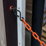 US Weight Loading Dock Kit with Magnetic Wall Rings, 10 FT of Orange Chain and S-Hooks