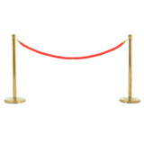 US Weight Brass Post and Rope - Red