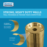 US Weight Brass Post and Rope - Red