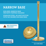 US Weight Brass Post and Rope - Red