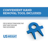 US Weight Rover with 6 Chain Boss Stanchions and Black Chain (Prefilled and Fillable Options)