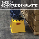 US Weight Yellow Safety Steps – Lightweight & Durable Anti-Slip Step Stools with High Visibility for Home, Office, and Industrial Use