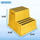 US Weight Yellow Safety Steps – Lightweight & Durable Anti-Slip Step Stools with High Visibility for Home, Office, and Industrial Use