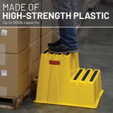 US Weight Yellow Safety Steps – Lightweight & Durable Anti-Slip Step Stools with High Visibility for Home, Office, and Industrial Use