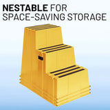 US Weight Yellow Safety Steps – Lightweight & Durable Anti-Slip Step Stools with High Visibility for Home, Office, and Industrial Use