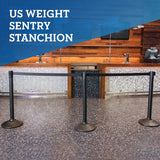 US Weight Sentry Stanchions with 6.5-Foot Retractable Belt - Quick, No-Tool Setup Crowd Control System - Multiple Options