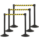 US Weight Sentry Stanchions with 6.5-Foot Retractable Belt - Quick, No-Tool Setup Crowd Control System - Multiple Options