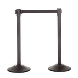 US Weight Sentry Stanchion - Black Stanchion - Extended 11' Black Nylon Retractable Belt for Crowd Control Barriers - Multiple Options