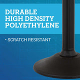 US Weight Sentry Stanchion - Black Stanchion - Extended 11' Black Nylon Retractable Belt for Crowd Control Barriers - Multiple Options