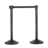 US Weight Sentry Stanchion - Black Stanchion - Extended 11' Black Nylon Retractable Belt for Crowd Control Barriers - Multiple Options