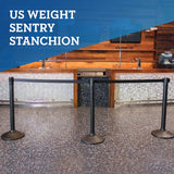 US Weight Sentry Stanchion with 6.5-Foot Retractable Belt Quick Setup Crowd Control Barrier