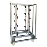 US Weight Heavy Duty Stanchion Storage Transport Cart Holds 16 Posts for Crowd Control Barriers