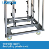 US Weight Heavy Duty Stanchion Storage Transport Cart Holds 16 Posts for Crowd Control Barriers