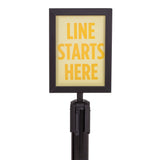 US Weight Steel Stanchion Steel Frame Sign Holder with Plexiglass Covers Compatible with ONLY Steel Stanchions