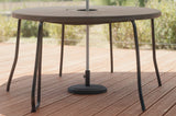 US Weight 22 lbs. Prefilled Heavy Duty Black Patio Umbrella Base