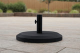US Weight 22 lbs. Prefilled Heavy Duty Black Patio Umbrella Base